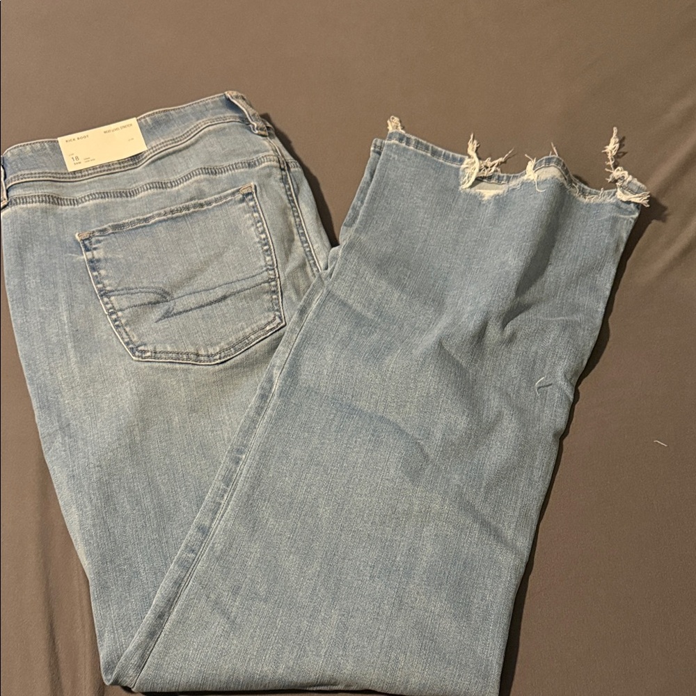 American Eagle Outfitters Light Blue Cropped Jeans